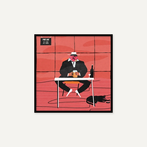그릿시즌 야콥 자사다 / Sad man drinking beer at a table in a bar (액자포함, 30x30)