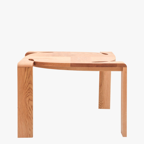 효시 Curly Dining Table | Red Oak