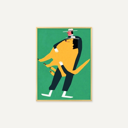 그릿시즌 야콥 자사다 / Man with big dog in his arms (액자포함, 30x40)