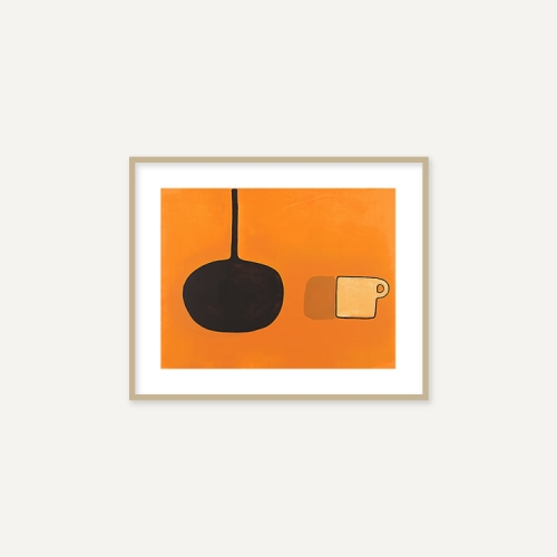그릿시즌 윌리엄 스콧 / Black Pan, Beige Cup on Brown, 1970 (액자포함, 33x40)