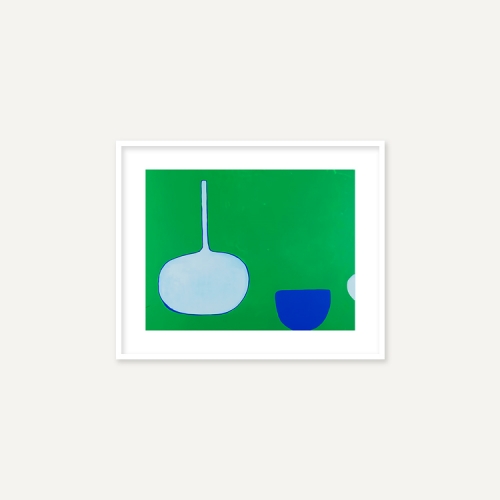 그릿시즌 윌리엄 스콧 / Bottle and Bowl, Blues on Green, 1970 (액자포함, 33x40)