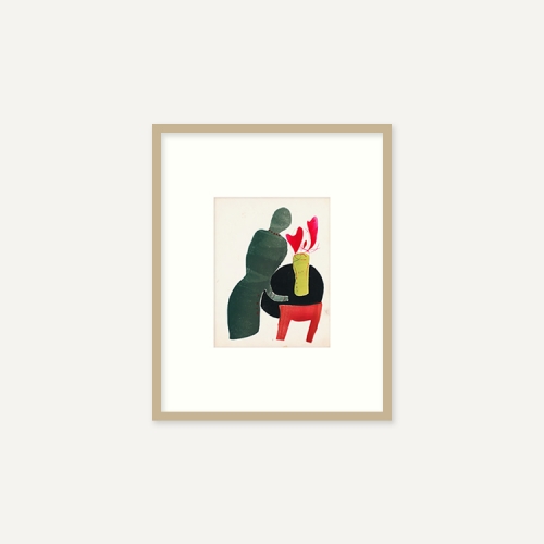 그릿시즌 헨드릭 니콜라스 베르크만 / Woman in green, 1936 (액자포함, 20x25)