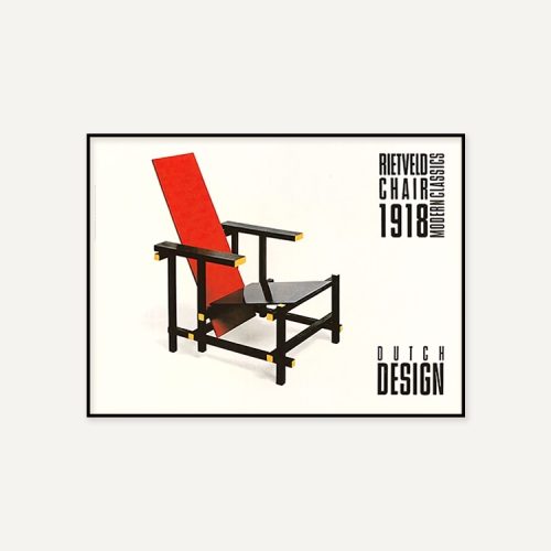 그릿시즌 게리트 리트벨트 / Red and Blue Chair, 1918 (액자포함, 60x80)