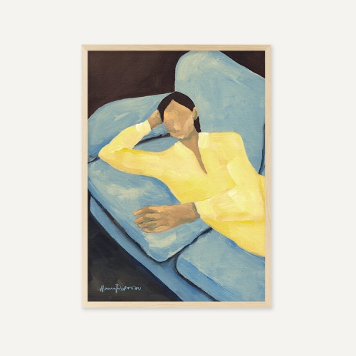그릿시즌 한나 피터슨 / Blue Sofa (액자포함, 50x70)