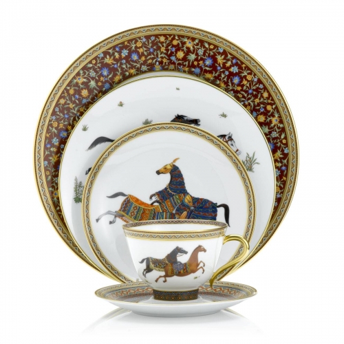 에르메스 5 피스 P레이스 Setting Cheval D’오리엔트 Hermes 5 piece Place Setting Cheval d’Orient 00262
