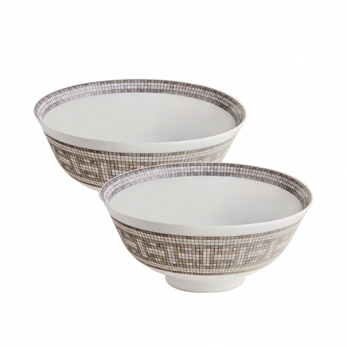 에르메스 2 Soup 볼S Mosaique au 24 platinum Hermes 2 Soup Bowls Mosaique au 24 platinum 00233