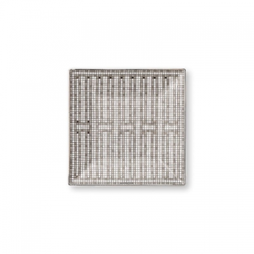 에르메스 Mosaique au 24 platinum 사각 스퀘어 접시 n°2 Hermes Mosaique au 24 platinum Square Plate n°2 00230