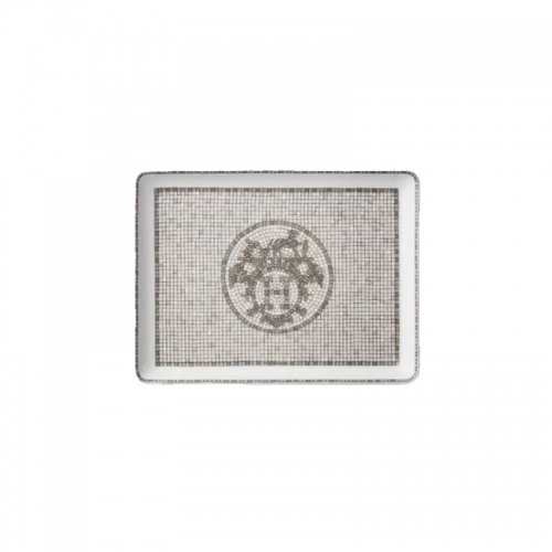 에르메스 Mosaique au 24 platinum Sushi 접시 Hermes Mosaique au 24 platinum Sushi Plate 00226