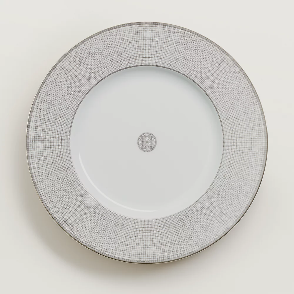 에르메스 Mosaique au 24 platinum Presentation 접시 Hermes Mosaique au 24 platinum Presentation Plate 00224