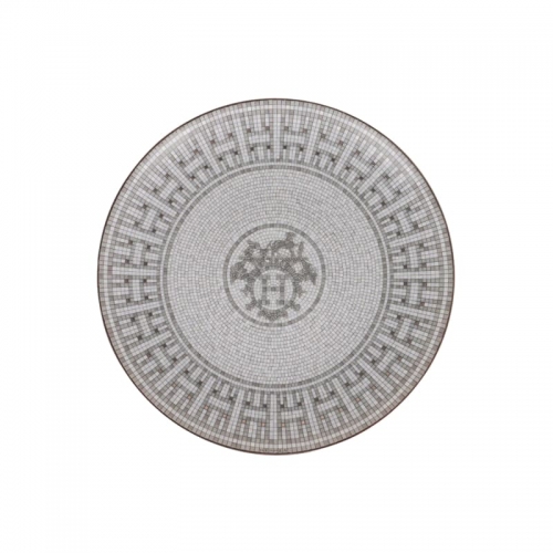 에르메스 Mosaique au 24 platinum 디저트접시 Hermes Mosaique au 24 platinum Dessert Plate 00222