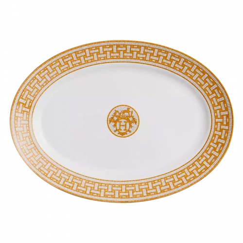 에르메스 Mosaique au 24 라지 오발 플래터 Hermes Mosaique au 24 Large Oval Platter 00214