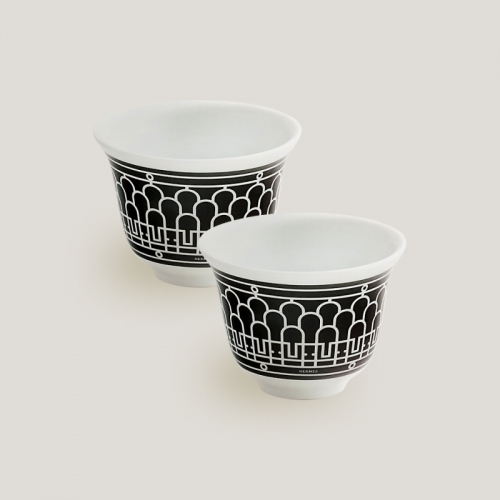 에르메스 H Deco Set of 2 Small Cup n°2 Hermes H Deco Set of 2 Small Cup n°2 00190