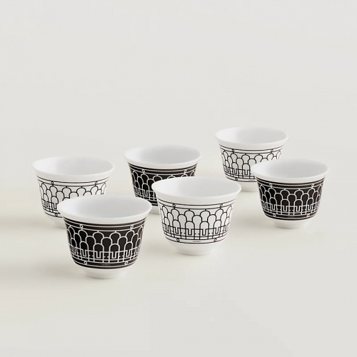 에르메스 H Deco gift set of 6 small cups Hermes H Deco gift set of 6 small cups 00186