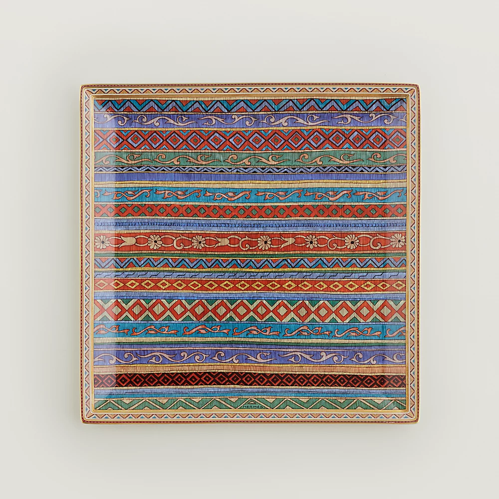 에르메스 사각 스퀘어 접시 n°5 Cheval D’오리엔트 Hermes Square Plate n°5 Cheval d’Orient 00159