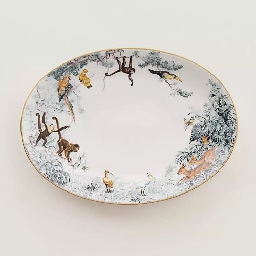 에르메스 Carnets d’Equateur 오발 플래터 미디움 모델 Hermes Carnets d’Equateur Oval Platter medium model 00142