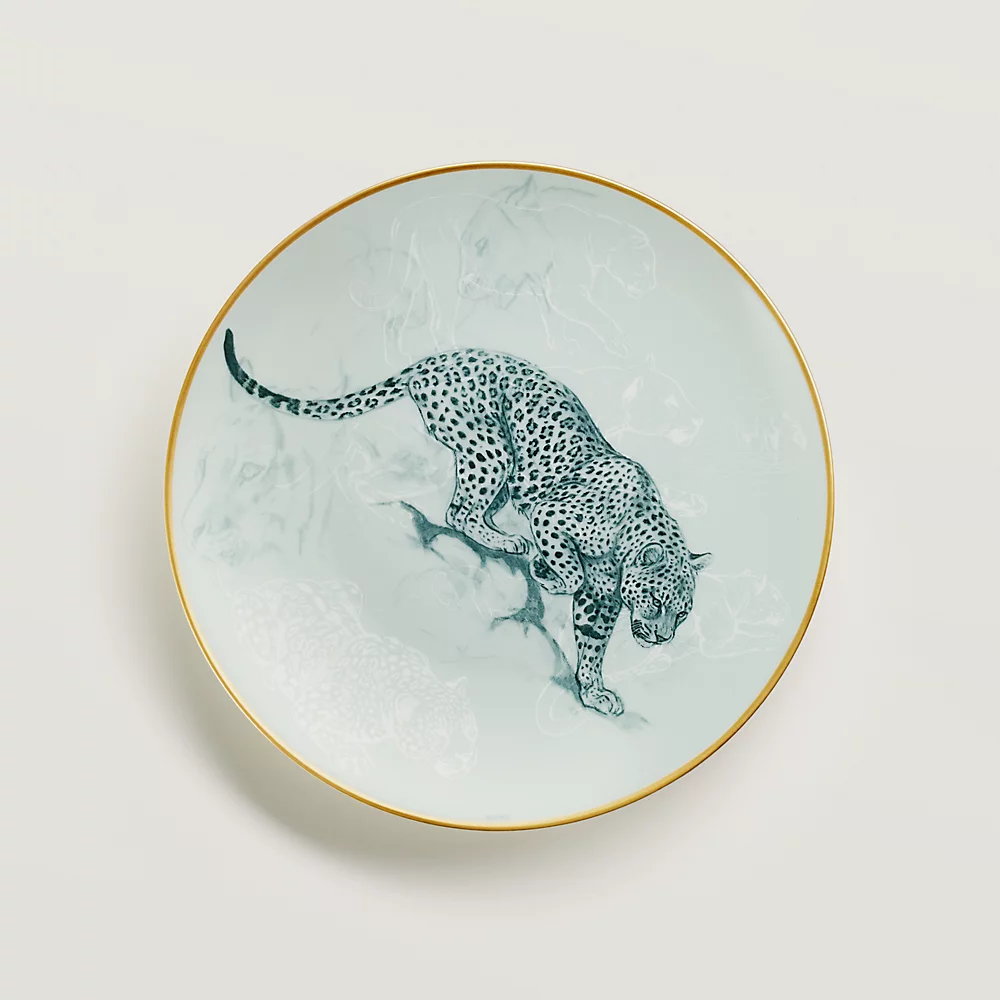 에르메스 Carnets d’Equateur 디저트접시 Panther theme Hermes Carnets d’Equateur Dessert Plate Panther theme 00137