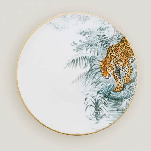 에르메스 Carnets d’Equateur 디너접시 Jaguar Theme Hermes Carnets d’Equateur Dinner Plate Jaguar Theme 00136