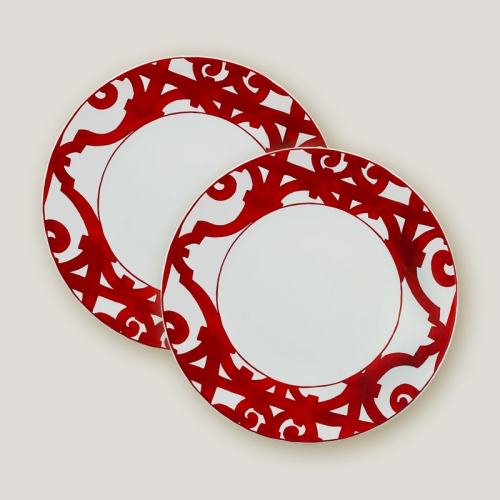 에르메스 Set of 2 Presentation 접시 Balcon du Guadalquivir Hermes Set of 2 Presentation Plate Balcon du Guadalquivir 00112