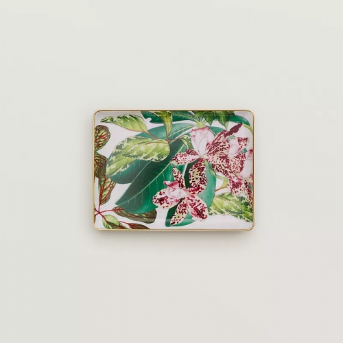 에르메스 Sushi 접시 Passifolia Orchid Hermes Sushi Plate Passifolia Orchid 00101