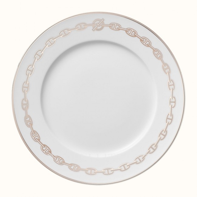 에르메스 presentation 접시 30 cm Chaine d’ancre platine Hermes presentation plate 30 cm Chaine d’ancre platine 00073