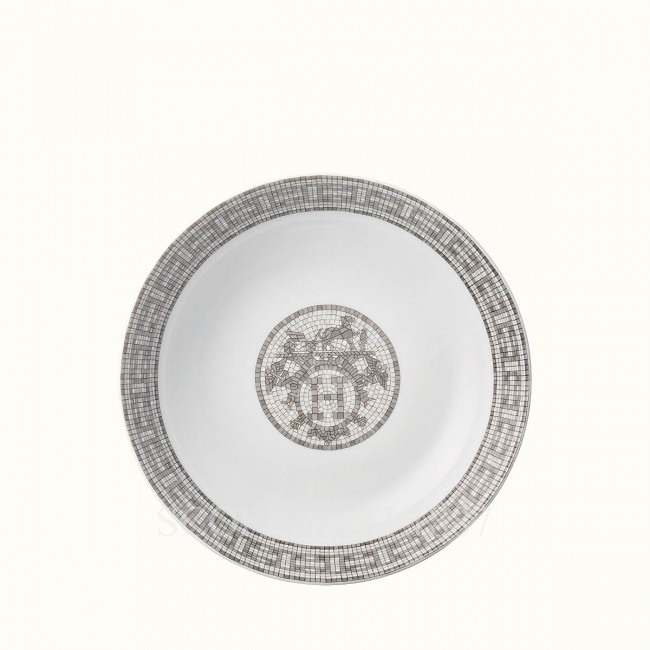 에르메스 2 Cereal 접시 17 cm Mosaique au 24 platinum Hermes 2 Cereal Plates 17 cm Mosaique au 24 platinum 00066