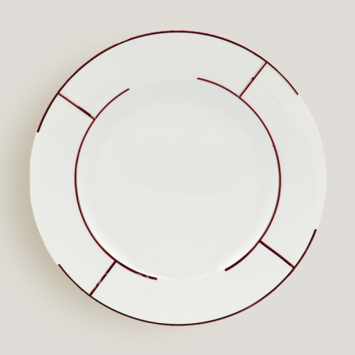 에르메스 Presentation 접시 Rythme Rouge Hermes Presentation plate Rythme Rouge 00056