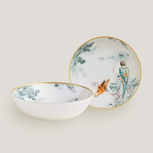 에르메스 Set of 2 시리얼볼 Carnets d’Equateur Hermes Set of 2 Cereal Bowls Carnets d’Equateur 00595