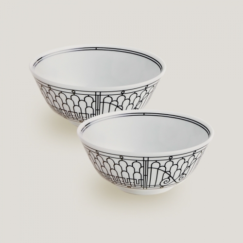 에르메스 Set of 2 미디움 볼S H Deco Hermes Set of 2 Medium Bowls H Deco 00593