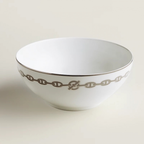 에르메스 샐러드볼 Chaine d’ancre platine Hermes salad bowl Chaine d’ancre platine 00560