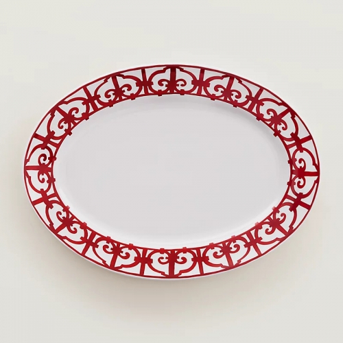 에르메스 라지 오발 플래터 Balcon du Guadalquivir Hermes Large Oval Platter Balcon du Guadalquivir 00554