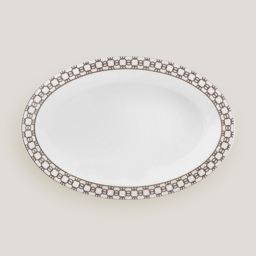 에르메스 Open VEGE테이블 디쉬 Fil d’argent Blanc Hermes Open Vegetable Dish Fil d’argent Blanc 00393