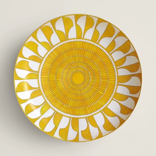에르메스 New 라지 딥 Round 플래터 쏠레이 d’ Hermes New Large Deep Round Platter Soleil d’ 00388