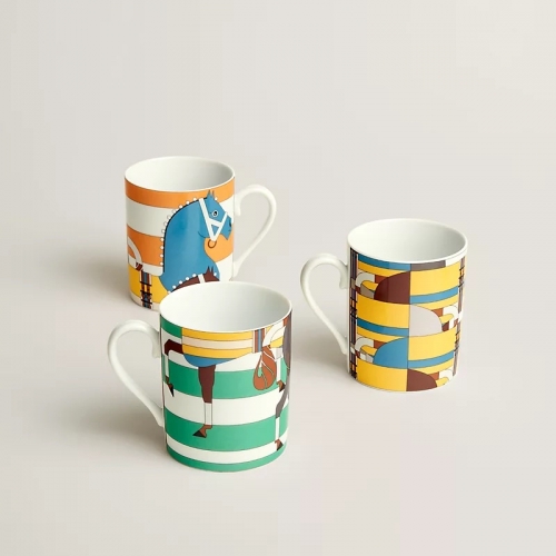 에르메스 Gift Set of 3 머그 Rocabar Limited 콜렉션 Hermes Gift Set of 3 Mugs Rocabar Limited Collection 00275