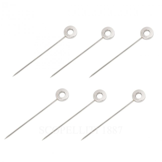 크리스토플레 스테인리스 스틸 Set of 6 칵테일 Picks Oh Christofle Stainless Steel Set of 6 Cocktail Picks Oh 00686