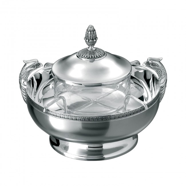 크리스토플레 Malmaison 실버 접시D C아비아R Serving Set Christofle Malmaison Silver Plated Caviar Serving Set 00683