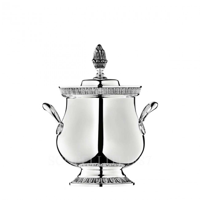 크리스토플레 Malmaison 실버 접시D Sugar 볼 with Lid Christofle Malmaison Silver Plated Sugar Bowl with Lid 00679