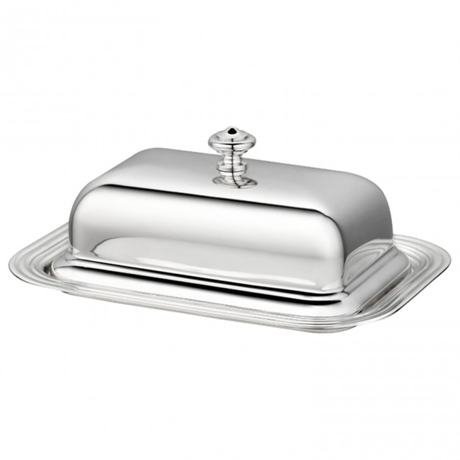 크리스토플레 Albi 실버 접시D Lidded 버터 디쉬 Christofle Albi Silver Plated Lidded Butter Dish 00677