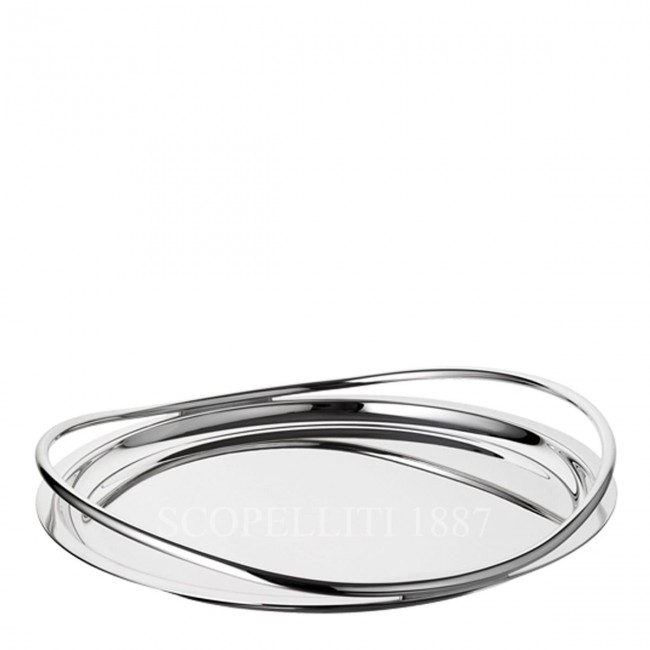 크리스토플레 베르티고 실버 접시D Round 서빙 트레이 – 라지 Christofle Vertigo Silver Plated Round Serving Tray – Large 00664