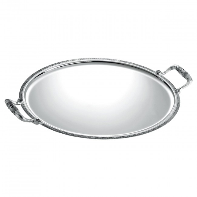 크리스토플레 Malmaison 실버 접시D 오발 서빙 트레이 with Handles Christofle Malmaison Silver Plated Oval Serving Tray with Handles 00663