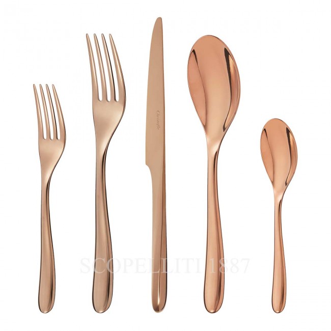 크리스토플레 5 피스 P레이스 Setting L’Ame 코퍼 스테인리스 스틸 Christofle 5 Piece Place Setting L’Ame Copper Stainless Steel 00652