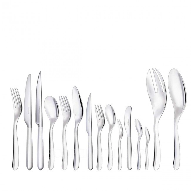 크리스토플레 New 76 pcs Flatware Set Infini 실버 접시D Christofle New 76 pcs Flatware Set Infini Silver Plated 00625