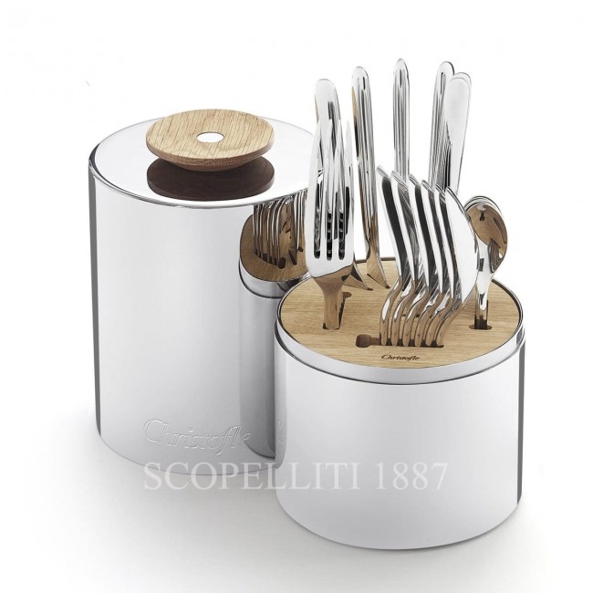 크리스토플레 Essentiel 24 pcs 스테인리스 스틸 커트러리 세트 Christofle Essentiel 24 pcs Stainless Steel Cutlery Set 00612