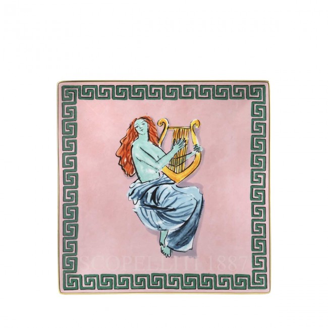 GINORI 1735 Ginori 사각 스퀘어 접시 핑크 il Viaggio di Nettuno Ginori 1735 Ginori Square Plate Pink il Viaggio di Nettuno 01085