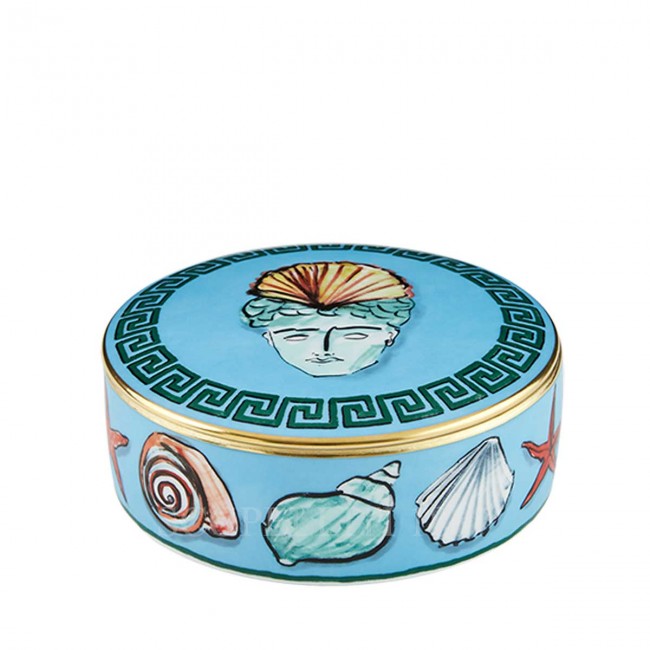 GINORI 1735 Ginori Round Box 씨 블루 il Viaggio di Nettuno Ginori 1735 Ginori Round Box Sea Blue il Viaggio di Nettuno 01084