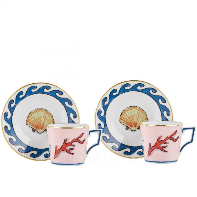 GINORI 1735 Ginori Gift Set of 2 커피잔S il Viaggio di Nettuno Ginori 1735 Ginori Gift Set of 2 Coffee Cups il Viaggio di Nettuno 01021