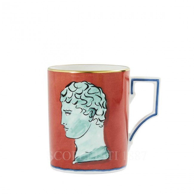 GINORI 1735 Ginori 머그 Red 코랄 il Viaggio di Nettuno Ginori 1735 Ginori Mug Red Coral il Viaggio di Nettuno 00946