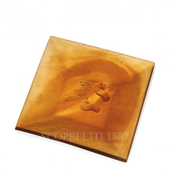 DAUM Cavalcade 크리스탈 트레이 Amber Daum Cavalcade Crystal Tray Amber 02614