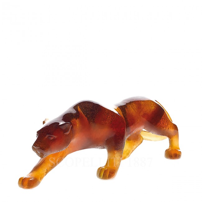 DAUM 크리스탈 Panther Amber Small Daum Crystal Panther Amber Small 02600