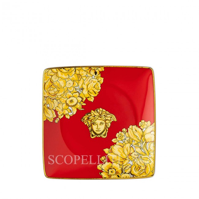 베르사체 볼 12 cm 사각 스퀘어 flat 메두사 Rhapsody Red Versace Bowl 12 cm square flat Medusa Rhapsody Red 02549