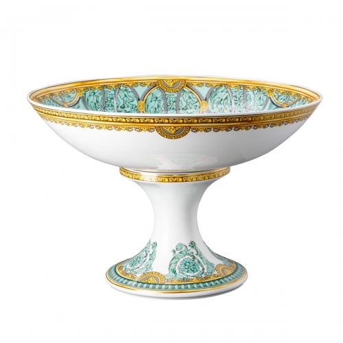 베르사체 볼 35 cm on Foot 라 스칼라 del Palazzo 그린 Versace Bowl 35 cm on Foot La Scala del Palazzo Green 02538
